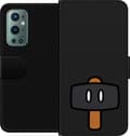 Miniatyrbillede 1 af 3: Kompatibel Tegnebogsetui til OnePlus 9 Pro Sort spillehammer - Sort motiv med sort hammer. sort
