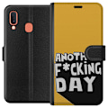 Miniatyrbillede 1 af 3: Samsung Galaxy A20e Tegnebogsetui Another Day Tekstmotiv Humor Streetwear Grafisk Rå Stil Populært Livsstil By Mode Design