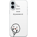 Miniatyrbild 1 av 3: Apple iPhone 16 Plus Genomskinligt Skal You Don’t Know My Password – edgy textmotiv med attityd