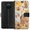 Miniatyrbillede 1 af 3: Nokia X10 Tegnebogsetui Kawaii capybara mobilskal med gulliga djurmotiv