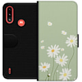 Miniatyrbillede 1 af 3: Motorola Moto E7 Power Tegnebogsetui Præstekraver - blomstret