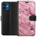 Kompatibelt Lommeboketui til Apple iPhone 12 rosa