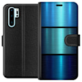Miniatyrbillede 1 af 3: Huawei P30 Pro Tegnebogsetui Blå Metallic Striber
