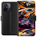 Miniatyrbillede 1 af 3: Xiaomi Redmi 12C Tegnebogsetui Rallyfeber - fartfyldt motiv me