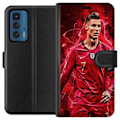 Miniatyrbilde 1 av 3: Motorola Edge 20 Pro Lommeboketui Ronaldo Ferdigheter - CR7 Design for Ekte Supportere