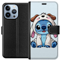 Pikkukuva 1 / 4: Apple iPhone 13 Pro Lompakkokotelo Stitch Koirapuku Lilo & Stitch Disney Hauska Design Sininen Avaruusolento Sarjakuva Hahmo Suosittu Lapsille Suositt