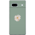 Pikkukuva 1 / 3: Google Pixel 7a Läpinäkyvä kuori Vihreä Minimalikukka - ty