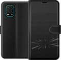 Kompatibel Tegnebogsetui til Xiaomi Mi 10 Lite 5G Grå og sorte spidse linjer, der stråler ud fra et fælles midtpunkt grå