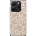 Kompatibelt Mobildeksel til Xiaomi Redmi Note 14 5G Beige blondemønster beige