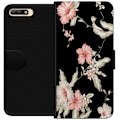Miniatyrbild 1 av 3: Huawei Y6 (2018) Plånboksfodral Floral Pattern Black