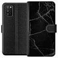 Miniatyrbillede 1 af 3: Samsung Galaxy A02s Tegnebogsetui Sort marmor