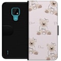 Miniatyrbillede 1 af 3: Motorola Moto E7 Tegnebogsetui Teddy Dior Vibes - luksuriøs bamse i modetil