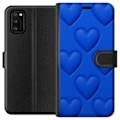 Pikkukuva 1 / 3: Samsung Galaxy A41 Lompakkokotelo Siniset Sydämet