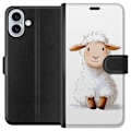 Pikkukuva 1 / 3: Apple iPhone 16 Plus Lompakkokotelo Suloinen Lammas - lasten ja vauvan tuotteita sarjakuvatyyliin