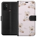 Miniatyrbillede 1 af 3: Motorola Moto G30 Tegnebogsetui Teddy Dior Vibes - luksuriøs bamse i modetil