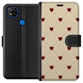 Miniatyrbild 1 av 3: Xiaomi Redmi 9C Plånboksfodral Heart Grid