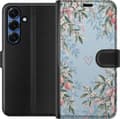 Kompatibelt Lommeboketui til Samsung Galaxy S26+ Blomsterhjerte blå