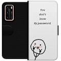 Miniatyrbild 1 av 3: Huawei P40 Plånboksfodral You Don’t Know My Password – edgy textmotiv med attityd