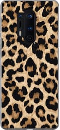 Kompatibelt Mobildeksel til OnePlus 8 Pro Brune leopardflekker brun