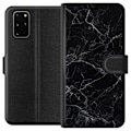 Miniatyrbillede 1 af 3: Samsung Galaxy S20+ Tegnebogsetui Marmor Sort