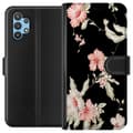 Kompatibelt Plånboksfodral till Samsung Galaxy A32 5G Floral Pattern Black