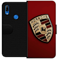 Miniatyrbild 1 av 3: Huawei P Smart Z Plånboksfodral Mobilskal med stilren Porce logotyp i svartvitt