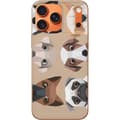 Kompatibelt Mobilskal till Apple iPhone 18 Pro Max Beige polygonhundar beige