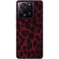 Kompatibelt Mobildeksel til Xiaomi 13T Vinrød leopard rød