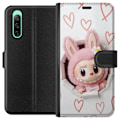 Pikkukuva 1 / 3: Sony Xperia 10 IV Lompakkokotelo Labubu Sydän Taustakuva Pop Mart Rakkausteema Hahmodesign Suosittu Motiivi Keräilytaideteossarja