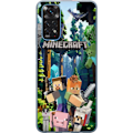Pikkukuva 1 / 3: Xiaomi Redmi Note 11S Läpinäkyvä kuori Minecraft-matkapuhelinkotelo metsällä ja pikselityylisillä hahmoilla