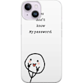Miniatyrbild 1 av 3: Apple iPhone 14 Genomskinligt Skal You Don’t Know My Password – edgy textmotiv med attityd