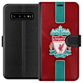 Miniatyrbillede 1 af 3: Samsung Galaxy S10 Tegnebogsetui Liverpool FC - Klassisk Fodboldstolthed i Rødt
