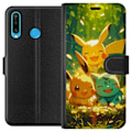 Miniatyrbild 1 av 3: Huawei P30 lite Plånboksfodral Pixelmonster spelstil – färgstark design för retroälskande gamers
