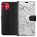 Miniatyrbillede 1 af 3: Apple iPhone 11 Tegnebogsetui Marmor Hvid