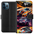 Miniatyrbillede 1 af 3: Apple iPhone 12 Pro Tegnebogsetui Rallyfeber - fartfyldt motiv med rallybiler