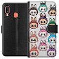 Miniatyrbillede 1 af 3: Samsung Galaxy A20e Tegnebogsetui Labubu Macaron Monster - Nuttet Samlefigur med Stil