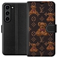 Miniatyrbillede 1 af 3: Samsung Galaxy S24 Tegnebogsetui Louis Vuitton Teddybjørn Mønster Luksus Mode Design Populært Motiv Mode Trend Luksuriøse Accessories