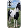 Miniatyrbild 1 av 3: Apple iPhone 16 Plus Genomskinligt Skal Hästmagi – stiliserad häst i lugn färgskala