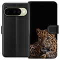 Kompatibel Tegnebogsetui til Google Pixel 11 Leopardporträtt sort