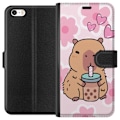 Miniatyrbild 1 av 3: Apple iPhone SE (2016) Plånboksfodral Kawaii Capybara Hjärta