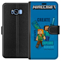 Miniatyrbillede 1 af 3: Samsung Galaxy S8 Tegnebogsetui Minecraft Huler
