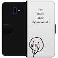 Miniatyrbild 1 av 3: Samsung Galaxy J6+ Plånboksfodral You Don’t Know My Password – edgy textmotiv med attityd