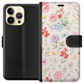 Miniatyrbillede 1 af 3: Apple iPhone 15 Pro Max Tegnebogsetui Blomster