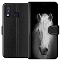 Miniatyrbillede 1 af 3: Samsung Galaxy A40 Tegnebogsetui Hvid Hest