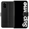 Miniatyrbillede 1 af 3: Samsung Galaxy S20+ Tegnebogsetui Supreme Sort Hvid Streetwear Design Klassisk Modeikon Trend Urban Stil Grafiskt Motiv Populær