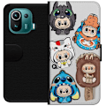 Pikkukuva 1 / 3: Xiaomi Mi 11 Pro Lompakkokotelo Labubu hahmokokoelma - Pop Mart Labubu The Monsters väriluulisessa muotoilussa