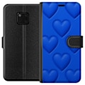 Miniatyrbillede 1 af 3: Huawei Mate 20 Pro Tegnebogsetui Blå Hjerter