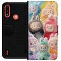 Miniatyrbillede 1 af 3: Motorola Moto E7 Power Tegnebogsetui Labubu Skitse Stil