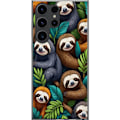 Miniatyrbillede 1 af 3: Samsung Galaxy S24 Ultra Gennemsigtig cover Sengångarstil - afslappet motiv med sød dovendyr