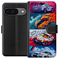 Pikkukuva 1 / 3: Google Pixel 9 Lompakkokotelo Nopeat Autot - Piirretty Kuvio T